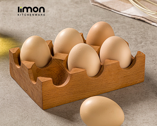 جا تخم مرغی چوبی لیمون پلاستیک 2173