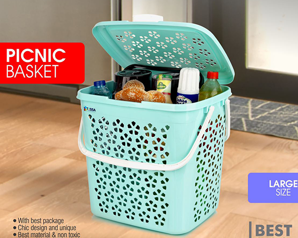 سبد پیک نیک ترگل بزرگ تسا پلاستیک 144