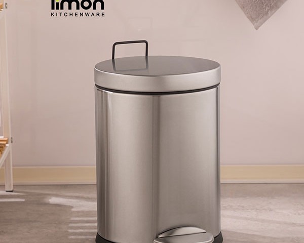 سطل استیل پدالی 5 لیتری لیمون کد 2117