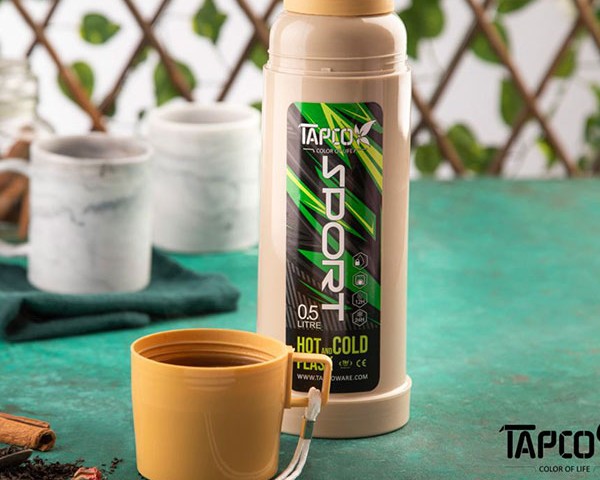 فلاسک نیم لیتری اسپرت تابا پلاستیک تاپکو