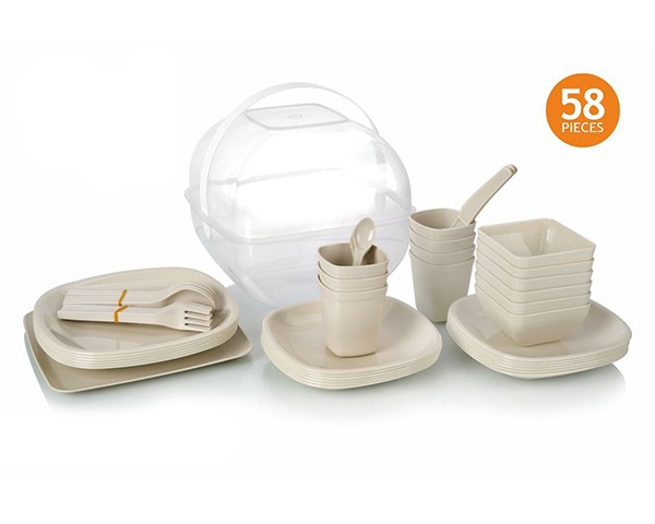 سرویس مسافرتی 58 پارچه باربارا پلاستیک 1001