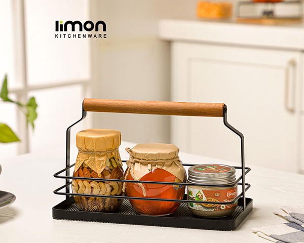 استند فلزی مستطیل با دسته چوبی لیمون 2320