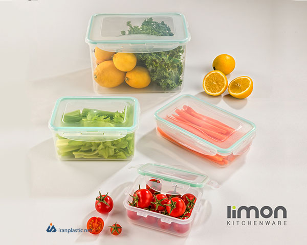 ظرف فریزری 8 پارچه مستطیل لیمون پلاستیک 972
