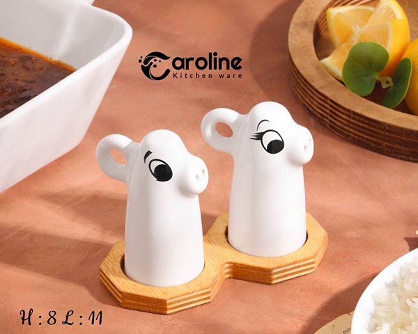 نمکدان جفتی سرامیکی پنگوئن کارولین