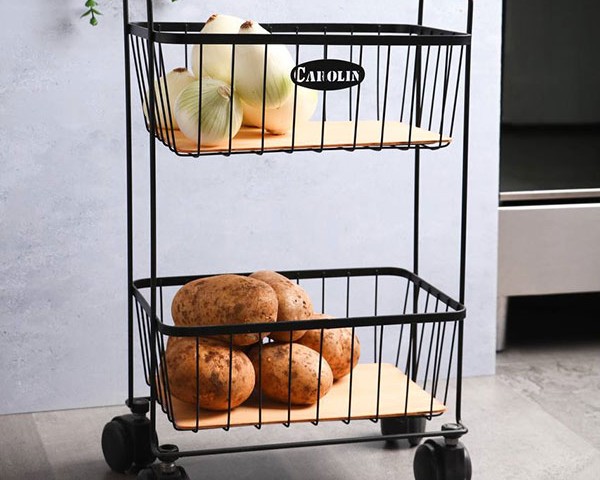 جای سیب زمینی و پیاز 2 طبقه فلزی کارولین