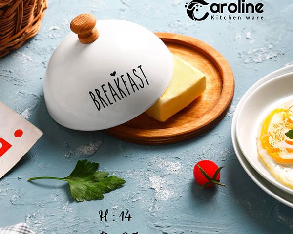 ظرف کره خوری سرامیکی کف چوبی کارولین