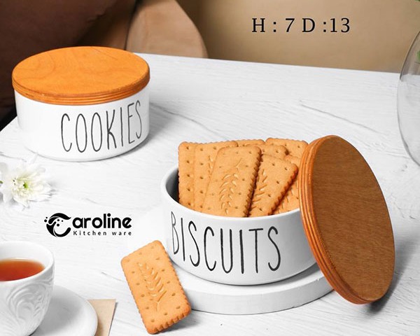 بانکه کوکی سایز بزرگ سرامیکی کارولین