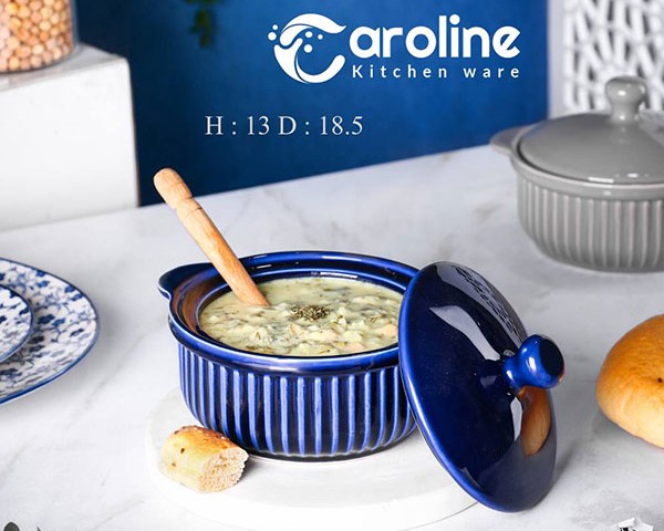 قابلمه سرامیکی دربدار کارولین