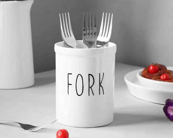 جا قاشقی سرامیکی چاپدار کارولین