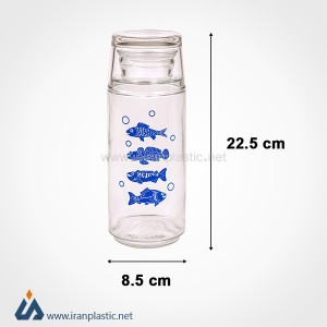 بطری و لیوان شب 800 میلی لیتر چاپدار لیمون 2358