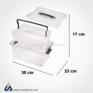 باکس مستطیل با مخزن یخ لیمون پلاستیک 2418.jpg