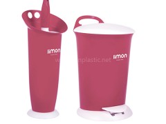 سطل و فرچه ساده پلاستیک لیمون