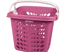 سبد رخت دسته دار پلاستیک لیمون