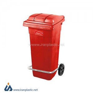 سطل زباله پدالی چرخدار ناصر پلاستیک مدل 5125