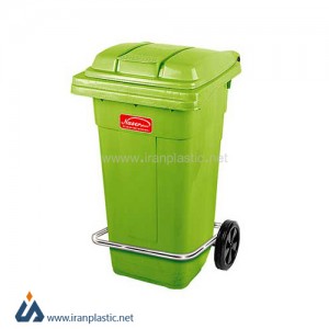 سطل زباله پدالی چرخدار ناصر پلاستیک مدل 5125