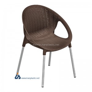 صندلی حصیربافت دسته دار پایه فلزی ناصر پلاستیک 996