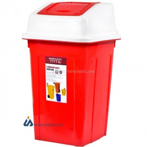 سطل زباله 60 لیتری درب بادبزنی ماهینی