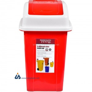 سطل زباله 40 لیتری درب بادبزنی ماهینی