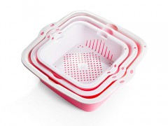 کاسه و آبکش سه کاره مانیا پلاستیک