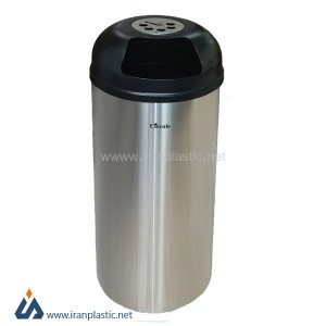 سطل اداری کنار سالنی استیل سرکوله کد 200