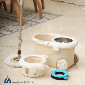 تی زمین شور چرخدار سبد فلزی شایلین پلاستیک 1020