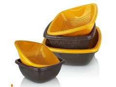 ست آبکش و لگن سه سایز زیباسازان پلاستیک کد 32011