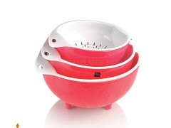 ست کاسه و آبکش دینا سه عددی زیباسازان کد 32182