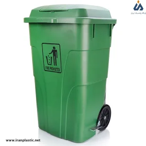 سطل زباله 120 لیتری دو درب چرخ دار و پدال دار گودبین