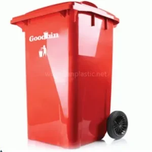 سطل زباله 240 لیتری چرخ دار و پدال دار گودبین پلاستیک