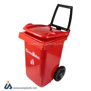 مخزن زباله 60 لیتری چرخ دار گودبین پلاستیک