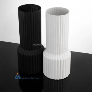 گلدان سفید مشکی اسمارت پیشگامان بلور.webp