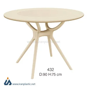 میز ناهارخوری گرد ناصر پلاستیک کد 432