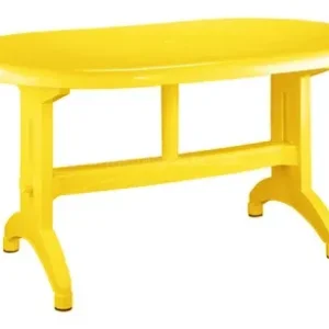 میز نهارخوری بیضی پایه پلاستیکی ناصر پلاستیک کد 925 