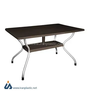 میز پایه فلزی پلاستیکی 6 نفره ناصر پلاستیک کد 921