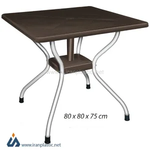 میز نهارخوری مربع پایه فلزی ناصر پلاستیک 923