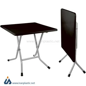 میز پایه فلزی تاشو مربع 4 نفره  پلاستیک ناصر 723