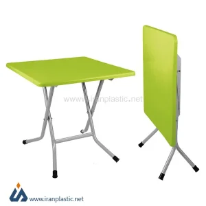 میز پایه فلزی تاشو مربع 4 نفره  پلاستیک ناصر 723