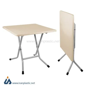 میز پایه فلزی تاشو مربع 4 نفره  پلاستیک ناصر 723