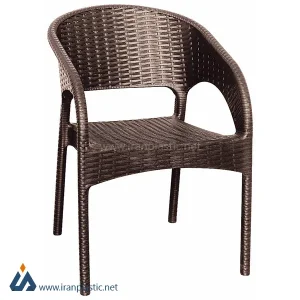 صندلی حصیربافت پایه فلزی ناصر پلاستیک مدل 992