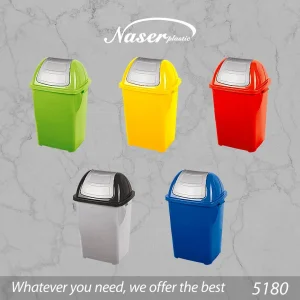 سطل زباله در بادبزنی ناصر پلاستیک کد 5180