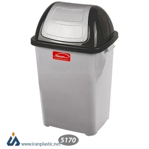 سطل زباله بادبزنی ناصر پلاستیک کد 5170