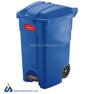 سطل زباله پدالی چرخ دار ناصر پلاستیک 5000
