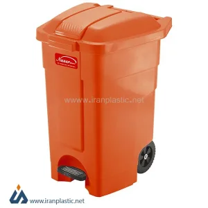 سطل زباله پدالی چرخ دار ناصر پلاستیک 5000