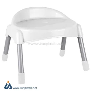 چهار پایه پشتی دار پایه فلزی کوتاه ناصر پلاستیک کد 662