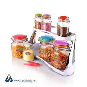 سرویس حبوبات بیضی رنگین کمان زیباسازان