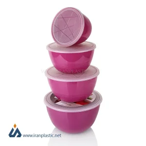 ست کاسه خروشان دربدار زیباسازان پلاستیک کد 32118