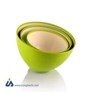 ست کاسه سه عددی دو رنگ زیباسازان پلاستیک کد 32052