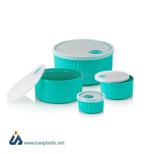 ست کاسه هاشور دار چهار سایز زیباسازان پلاستیک کد 32171