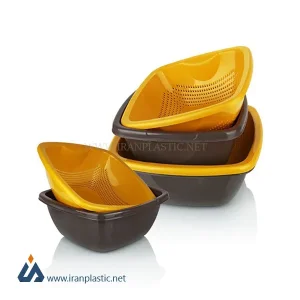 ست آبکش و لگن سه سایز زیباسازان پلاستیک کد 32011