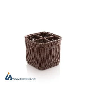 سبد بافت جاقاشقی بنفشه زیباسازان پلاستیک کد 51079